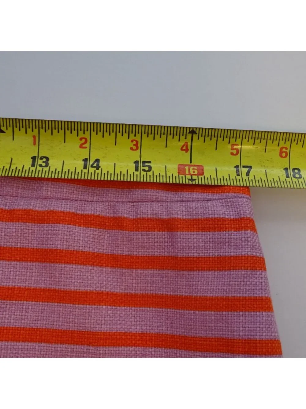 J Crew The Pencil Skirt Women Size 12 Purple Orange Stripe Cotton Office Preppy